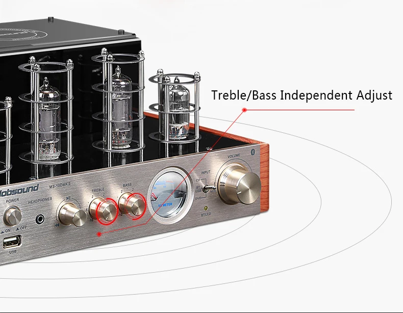 Новинка 220, черный Nobsound MS-10D MKII ламповый усилитель с Bluetooth/USB/наушниками, Hi-Fi стерео усилитель аудио в