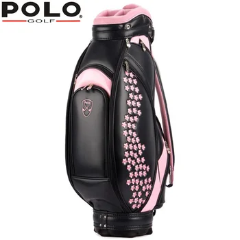 

POLO Women Golf Standard Ball Package Golf Club Pu Bag Genuine Embroidery Anti Abrasion