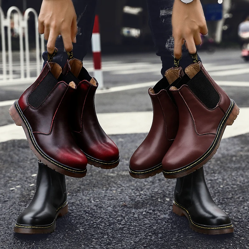 

New Genuine Leather Men Women Doc Martins Boots Male Winter Ankle Snow Work Sneakers DR Botte Motorcycle Oxfords Shoes Erkek Bot