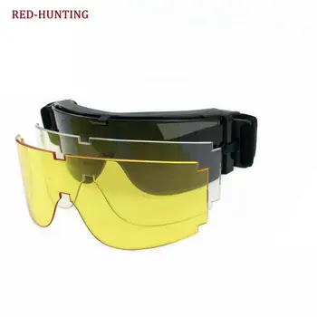 

High Quality USMC Army Airsoft X800 Protective Goggles Outdoor Sport Tactical Sunglasses 3 Lens Glasses