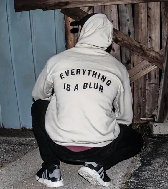  Everything is a Blur Unisex Hoodies Letter Graphic Jumpers Women/Men Spring Hipster Crewneck Outfit