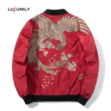 Lusumily, куртка с вышивкой Феникса, Женская куртка, новая мода, весна-осень, цветок, мотоциклетная бейсбольная куртка, ретро классическое пальто