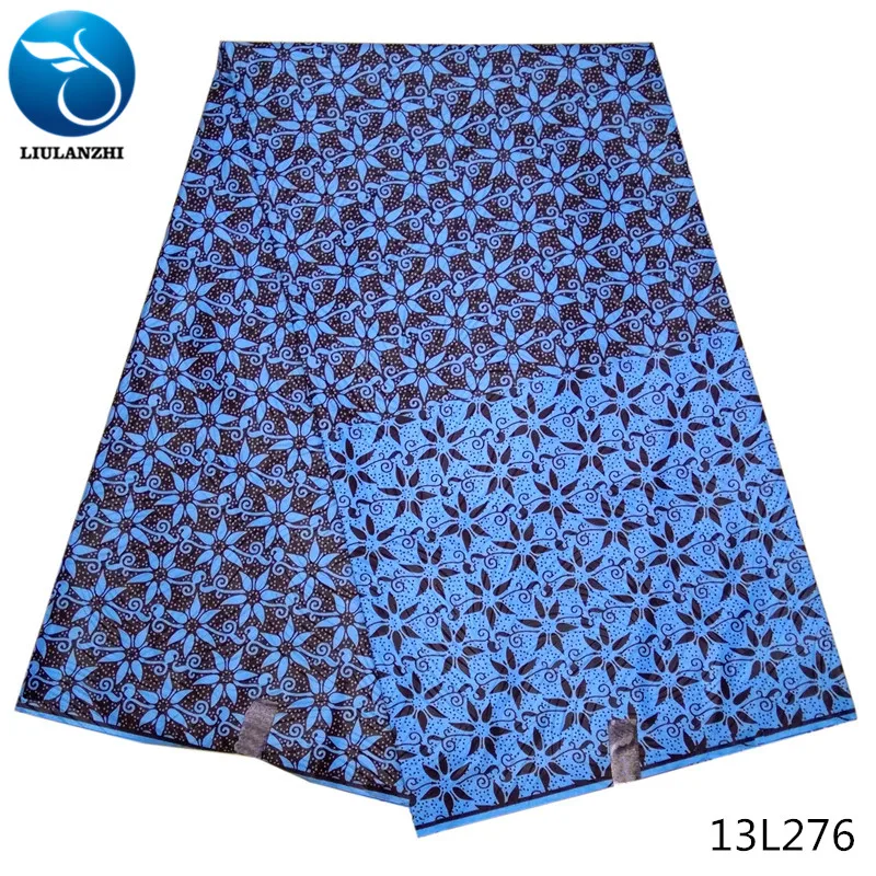 LIULANZHI light blue fabric nigerian african print fabrics polyester