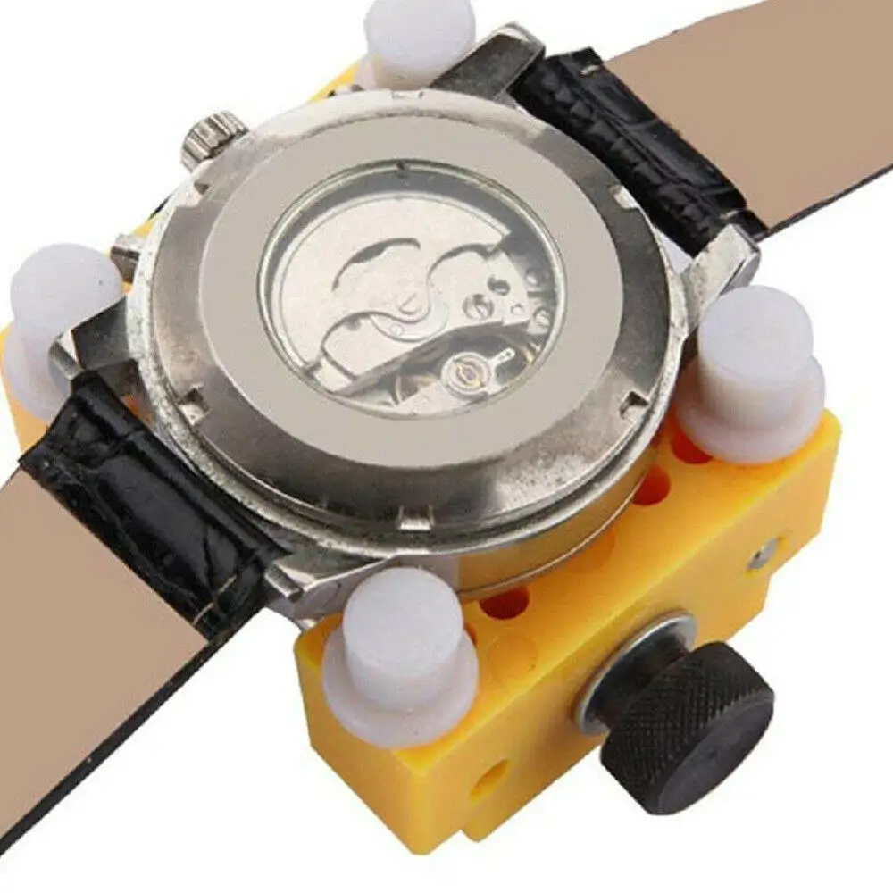 Watch Repair Adjustable Opener Back Case Cover Press Closer Remover Fixing Holder Case Watchmaker Tool Movement Dial Fixer