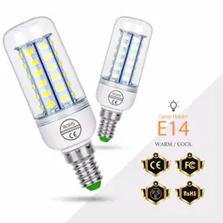 E14 Светодиодная лампа E27 220 В свечи светодиодные лампочки 12 24 36 48 56 69 72leds Ampul SMD5730 Кухня освещения 2 Вт 4 Вт 6 Вт 8 Вт 12 Вт 15 Вт 18 Вт