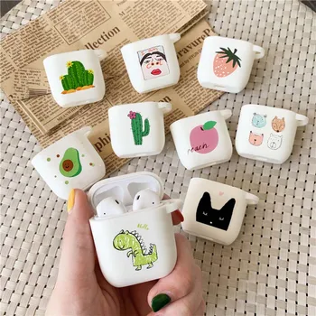 

Funny Cute For Apple Airpods Case Protective Cover Bluetooth Earphone Case Cartoon Silicone Soft Cases Headset Bag Capa
