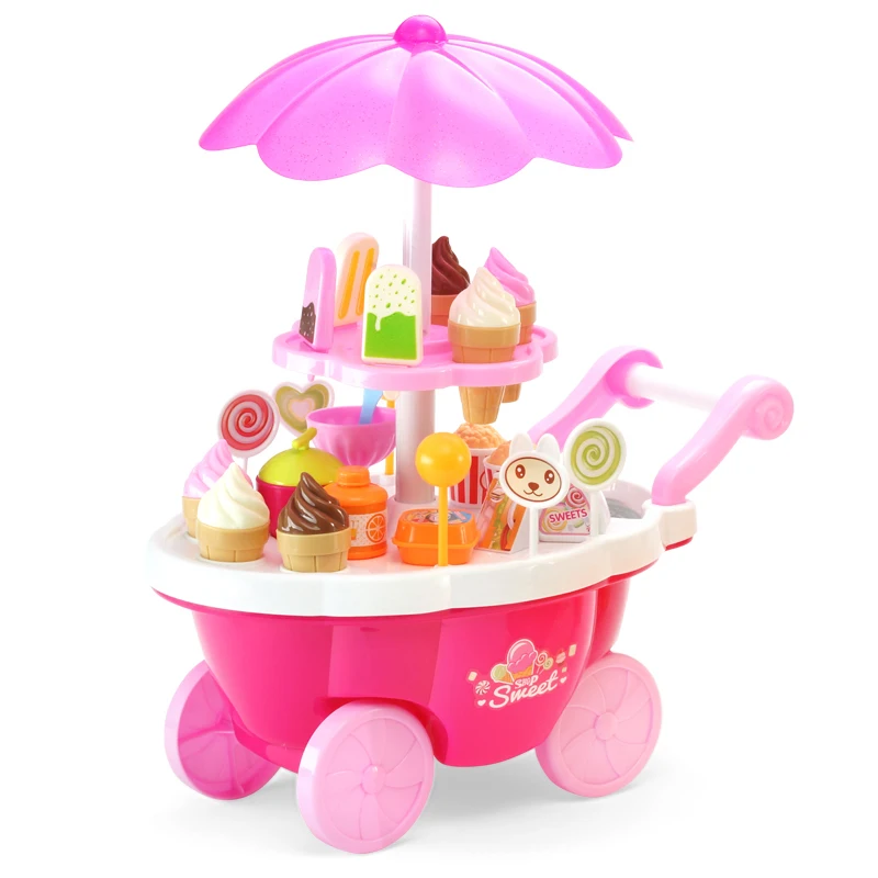 39 шт./компл. игрушечная кухня имитирующая маленькая машина для девочек мини конфетная тележка ледяной супермаркет Домашний набор Детская игрушечная кухня для девочек дети ребенок