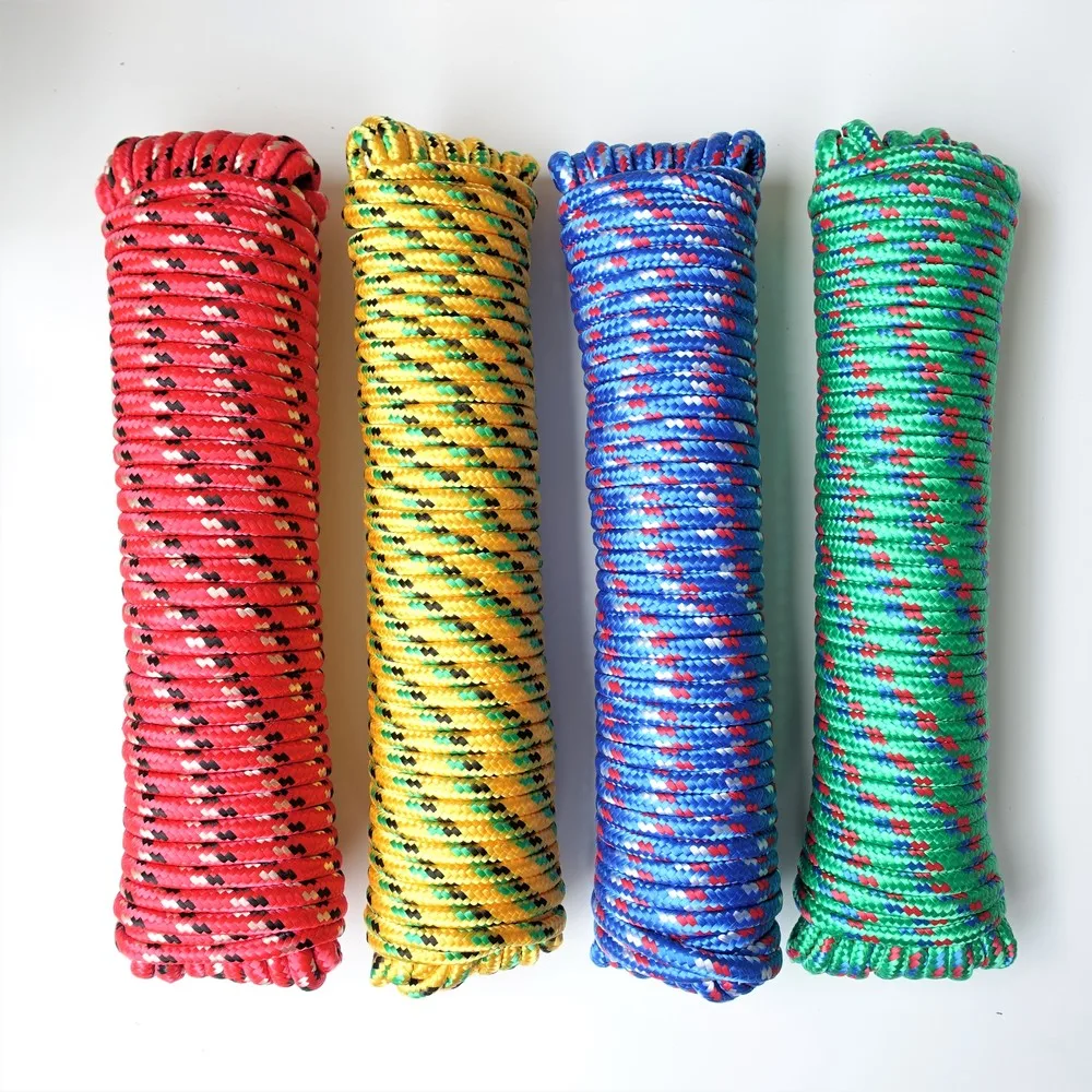 

3/8 in. x 100 ft. Heavy Duty Diamond Braided Polypropylene Rope PP Boat Rope Sailing Camping Clothes Line Securing Line