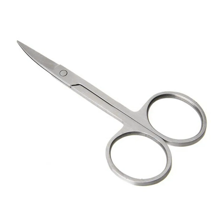 Профессиональный бровей Scissor макияж маникюрные ножницы ногти ножницы для кутикулы изогнутые педикюр мертвой кожи приспособление для снятия макияжа - изображение