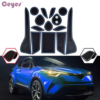 

Ceyes Car Styling Anti Slip Mat Case For Toyota C-HR 2016 2017 2018 CHR Gate Slot Pad Mats Door Groove Car-Styling Accessories