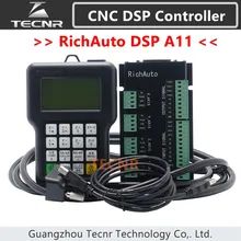 Richauto dsp a11 controlador cnc a11s a11e 3 eixos controle de movimento remoto para cnc gravura e corte versão inglês tecnr