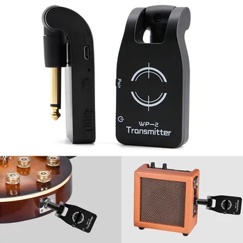 

2.4GHZ Wireless USB Rechargeable Electric Guitar System Digital Bass Audio Transmitter Receiver C55K Sale