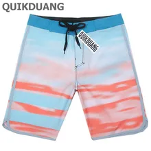 QUIKDUANG мужские бордшорты эластан спандекс пляжные шорты быстросохнущая водонепроницаемая доска Шорты повседневные шорты-бермуды SZ30-38