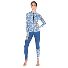 The new Bora SABOLAY shark fast dry cardigan sunscreen clothing split long sleeved women’s Surf wear diving suits V709