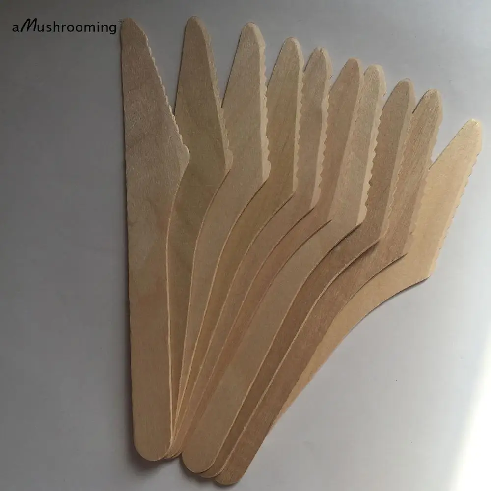 

x10 Disposable Wooden Knives Wood Tableware Dinner Knife Party Utensils flatware for birthday weddings bridal shower