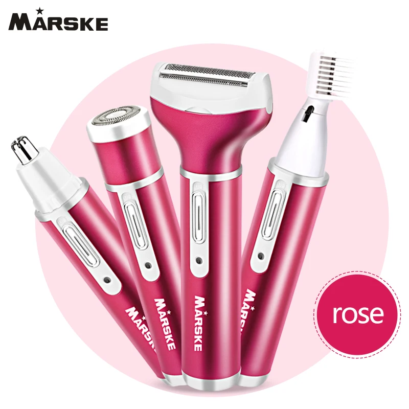 Best sell !4 in 1 Women Epilator Electric Female Rechargeable Bikini Trimmer Body Portable Facial Hair Removal Shaver Set