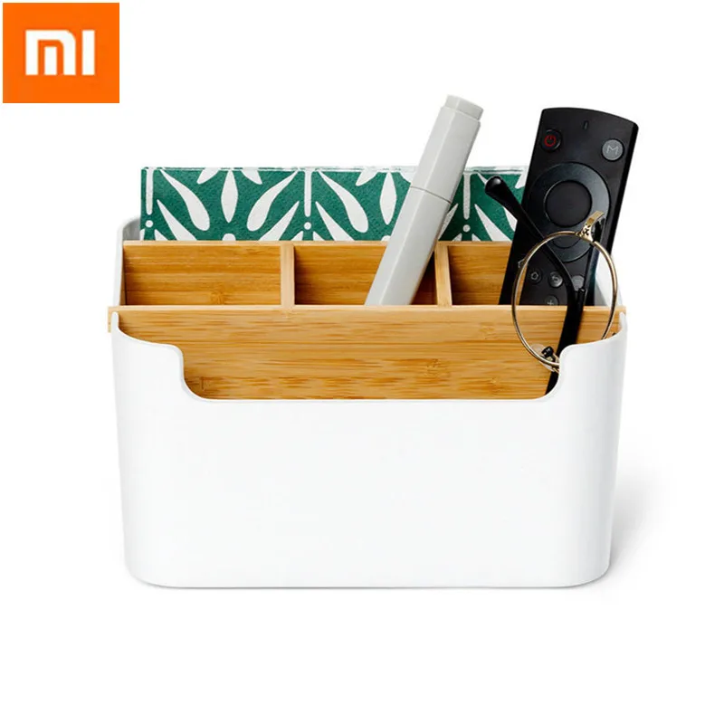 

Xiaomi Bamboo Desk Organizer Desktop Storage Box Cosmetic Multi-functional Display Drawer Box Storage Boxes