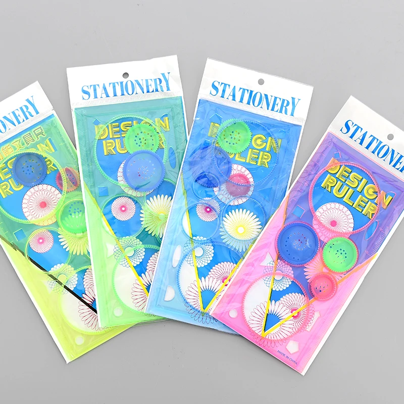 

1Pack Random Painting Multi-function Puzzle Spirograph Geometric Ruler Drafting Tools Students Drawing Stationery Ruler E2087