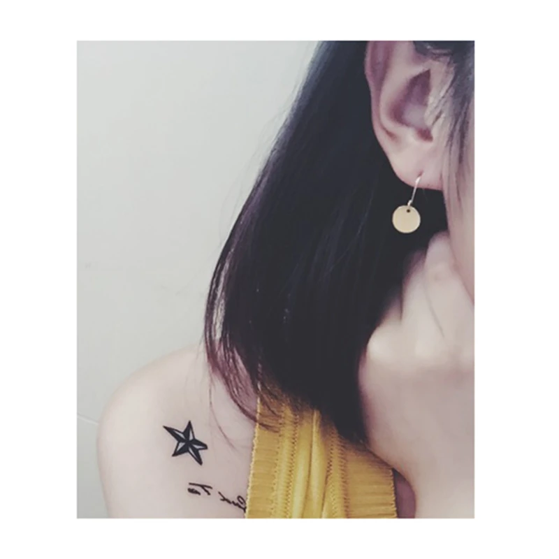 

E042 Fashion Jewelry Small Gold Color Round Circle Drop Earrings For Woman Simple Design Korean Style Beautiful Ear Accessories