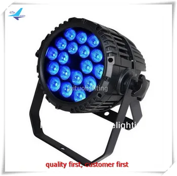 

E-2pcs/lot IP 65 outdoor par led 18x10w rgbw 4 in 1 led par 64 Theatre DMX Stage Lighting