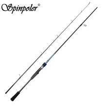 Дешевая литая спиннинговая Удочка 2,1 м средняя высокоуглеродистая приманка рыболовная удочка рыболовные снасти Китай Pesca синий цвет 2 Секции Удочка