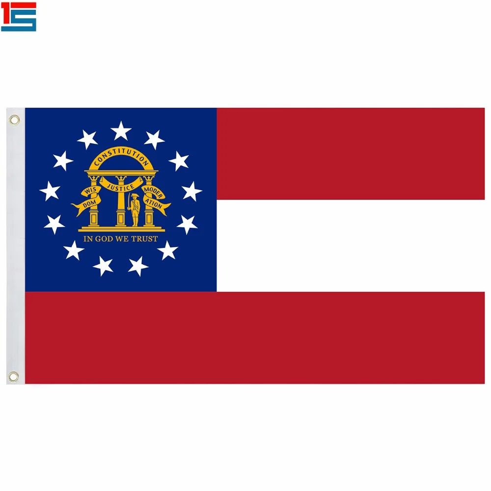2018 New Arrival The US Georgia state flag Polyester Flag