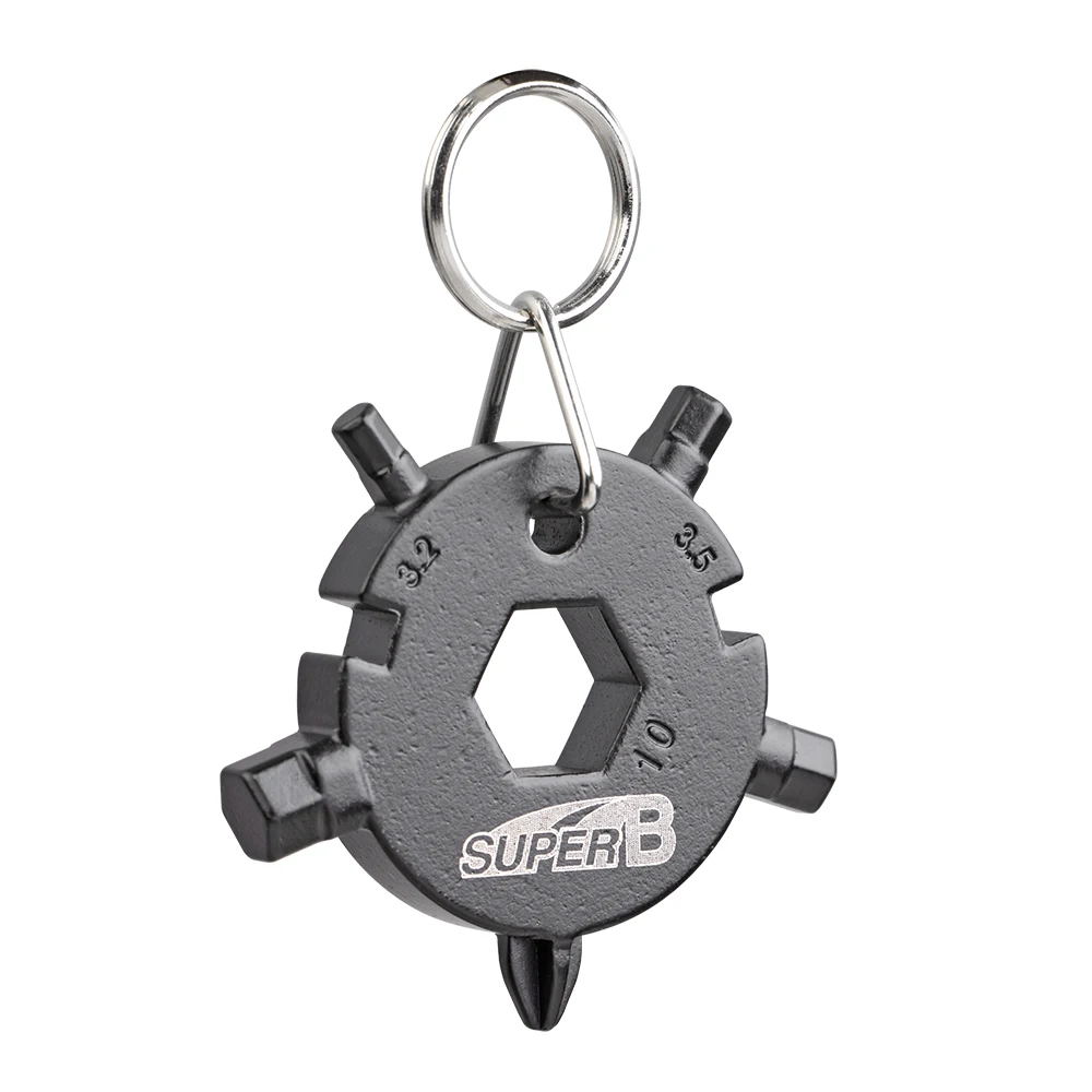 9 In 1 Rudder Multifunctional Keychain Tbfd08 Spoke Tool Wheel Tool