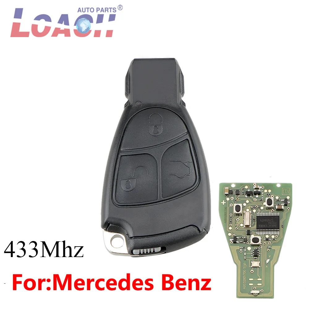 3 кнопки 433 МГц умный дистанционный ключ-брелок от машины для BenzFor Mercedes Benz B C E ML S CLK CL Автомобильный ключ цена: 39,40 долл. США/шт