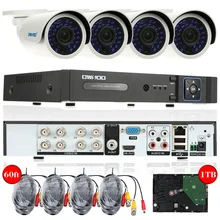 OWSOO 8CH 720P комплект системы видеонаблюдения AHD DVR P2P видео рекордер+ 1 ТБ HDD 4 шт 720P камера видеонаблюдения Открытый ИК камера безопасности комплект системы