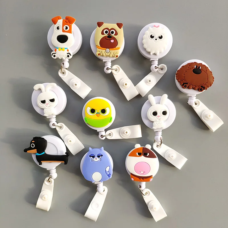 10 PCS Cartoon Nursing Retractable Badge Holder Nurse Badge Holder Badge Reel Retractable for Work Id Card Holder Nurse Gift - Цвет: 10 Mix