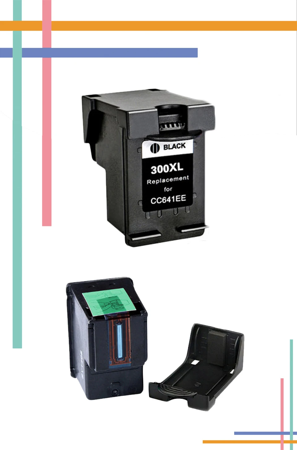 for HP300 Black compatible cartridge