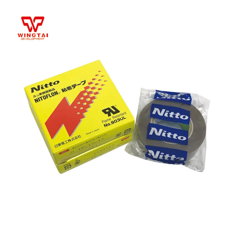 

10Roll/lot T0.18mm*W19mm*L10m PTFE FILM NITTO DENKO Electrical Tapes 903UL