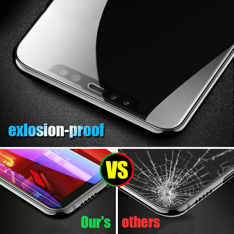 Закаленное стекло 6D для iPhone 7 6 6s защита экрана полное покрытие Защитное X XS MAX XR 8