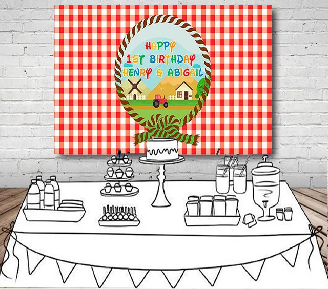 

custom Farm First Birthday Little Farmer Inspired backgrounds High quality Computer print party backdrops