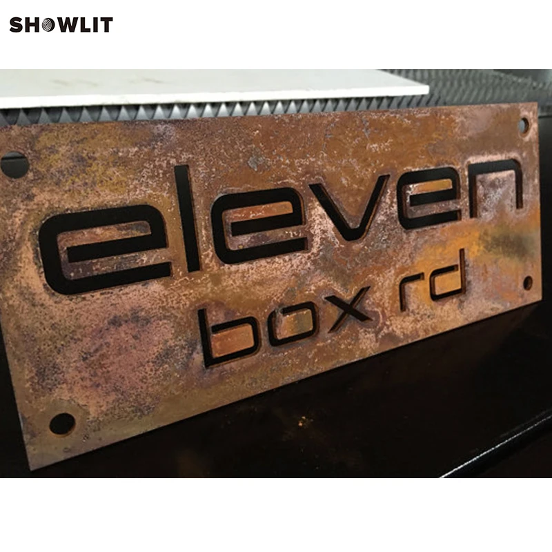 Rusted Stainless Steel Custom Made Laser Cut House Signs, Numbers and