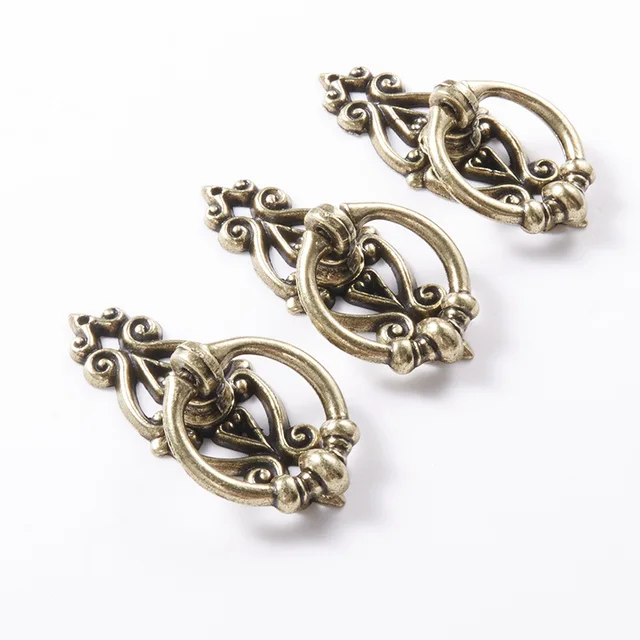 Euro Bronze Zinc Alloy Antique Cabinet Knobs Handles Dresser