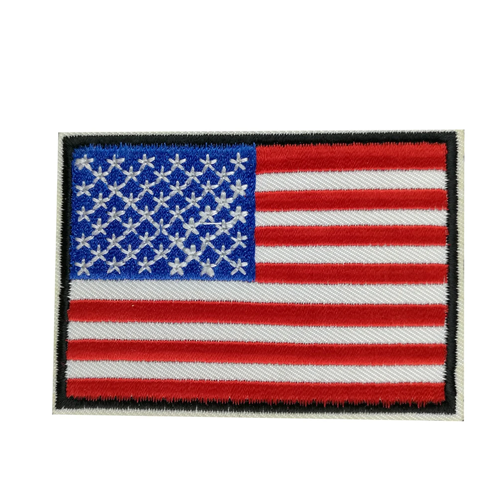 

US United States Flag Patches Iron on Patch Badges Applique Clothing Decor Accessory for Clothes Jeans Embroidered
