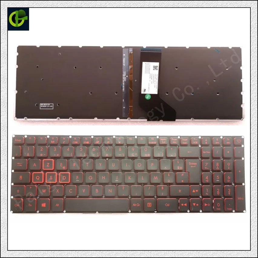 

French Azerty Backlit Keyboard for Acer Nitro 5 AN515 AN515-51 AN515-52 AN515-53 AN515-41 AN515-42 AN515-31 AN515-51-5594 FR