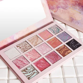 

15 Colors Shining Eyeshadow pallete Pearlescent Glitter Pigment Smoky Eye Shadow Palette Waterproof Cosmetics Eye makeup