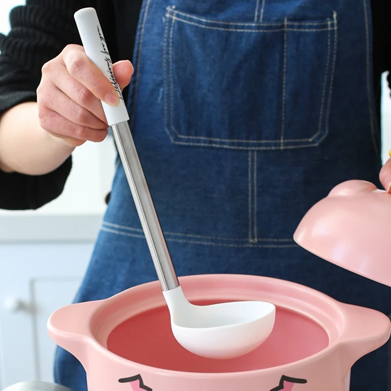 Креативный силиконовый Тернер дуршлаг ложка для супа Черпак инструменты для приготовления пищи кухонная утварь гаджеты кухонная посуда для дома поставщик