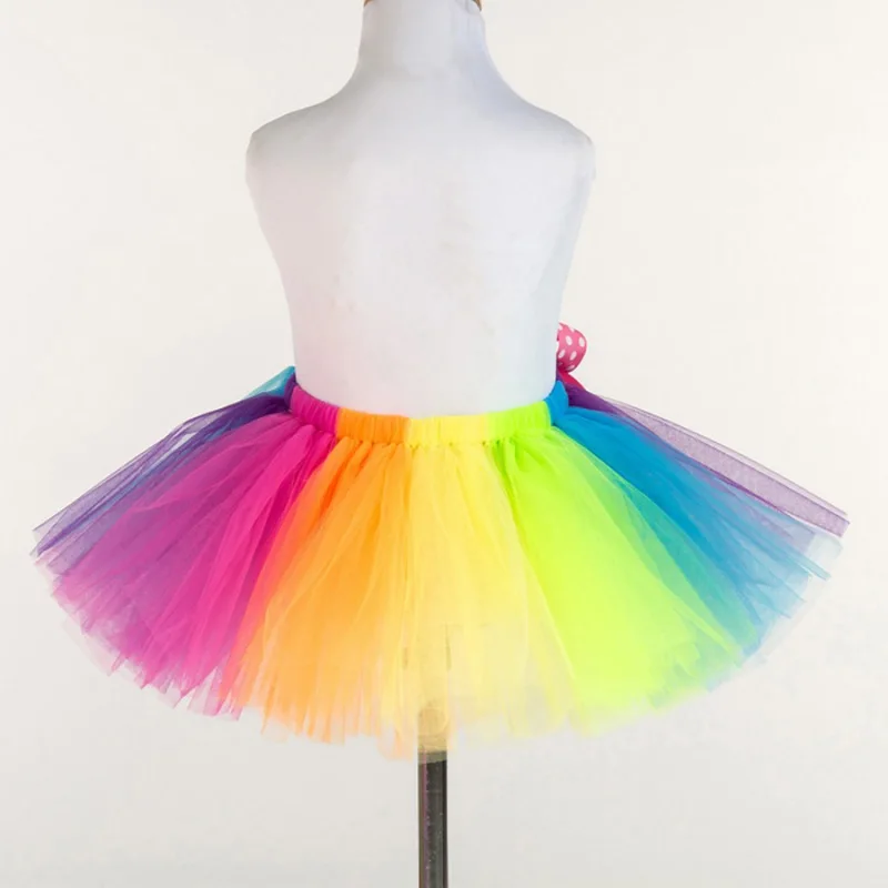 Летняя Милая юбка для девочек, юбка-пачка для маленьких девочек, детские разноцветные юбки принцессы со стразами