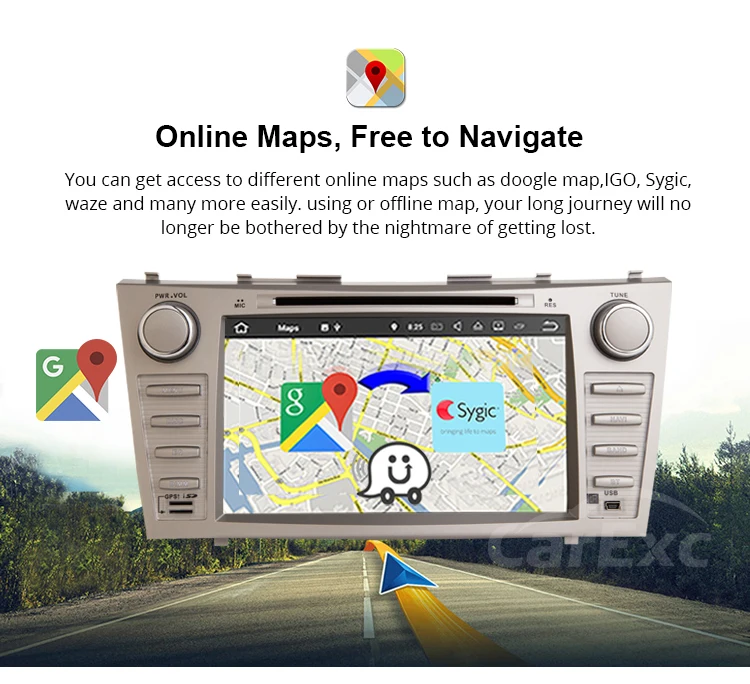 Sale Android 9.0/9 Car DVD For TOYOTA CAMRY AURION V40 2007-2011 WIFI GPS BT OBD DAB+ WIFI Navigation Radio USB Radio Multimedia 3