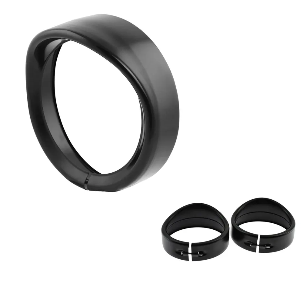 

7" Chrome/black Headlight Headlamp Trim Ring for 4.5 inch Fog light Trim Ring for Road King Electra Glide