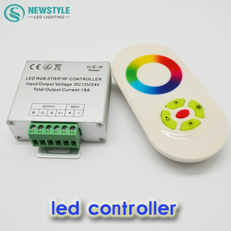 

Magic Dream Color RGB LED Controller,5 Keys Remote Controller, RGB LED Strip Touch Panel RF Controller,24V/12V