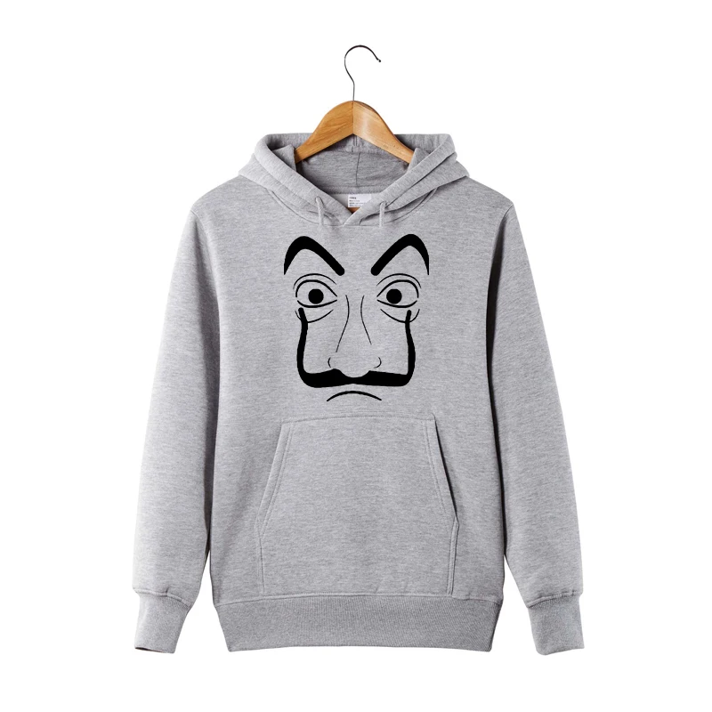 

La casa de papel Movie Hoodie Funny Dali Mask Casa De Papel pullover The House of Paper Hoodie sweatershirt For Men/Women