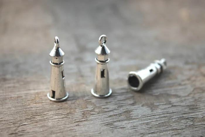 

20pcs--Lighthouse Charms Antique Tibetan silver Lighthouse Charms pendants ,DIY Supplies 25mm x 8mm
