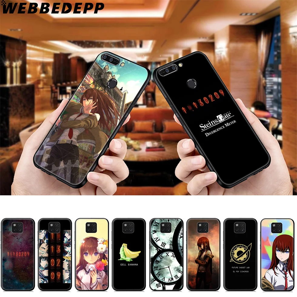 Мягкий чехол WEBBEDEPP Steins Gate Anime для Huawei Mate Honor 20 6A 7A 7C 7X 8 9 9X 10 View Lite Pro 30 |