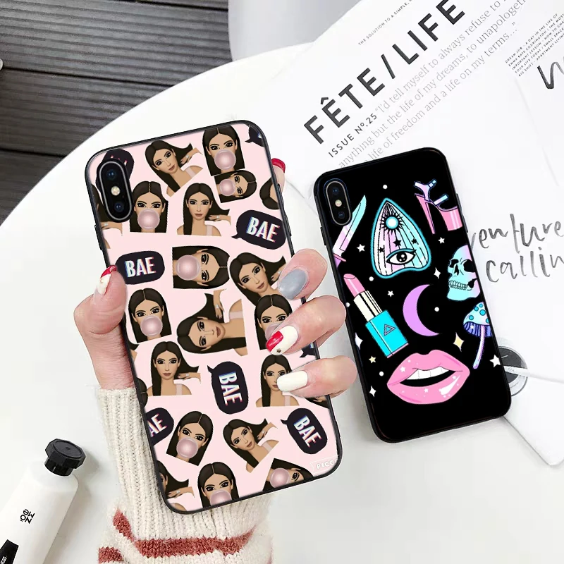 Kimoji Ким Кардашьян Канье силиконовый чехол для iPhone 5 5S 6 6S Plus 7 8 11 Pro X XS Max XR