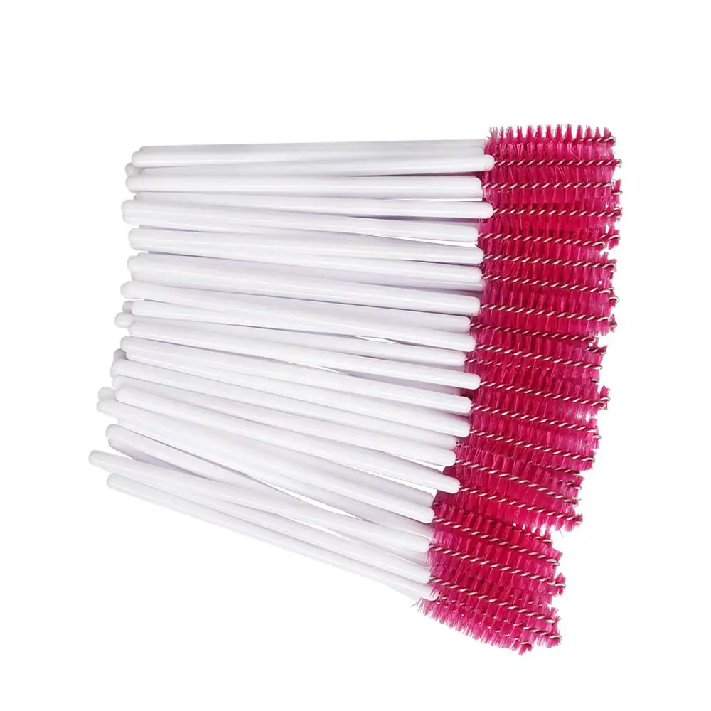 

300 Pcs Disposable Eyelash Brush Mascara Applicator Wands Extension Eyelashes Brushes Comb makeup Brush Tools Rose Red