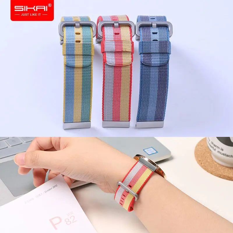 

SIKAI 20mm Universal Replacement Nylon Bracelet For Huawei Watch 2 Smartwatch Band Strap For 20mm Watch Fashion Bracelets